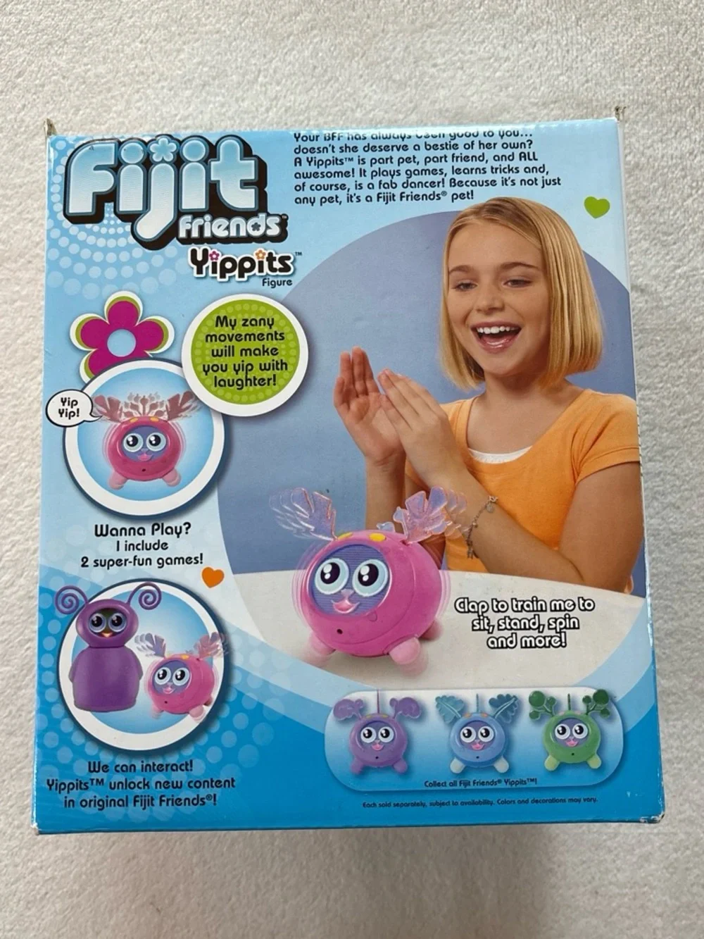 Y2K Vintage Fijit Friends Yippits Figure Pink Patter NWT